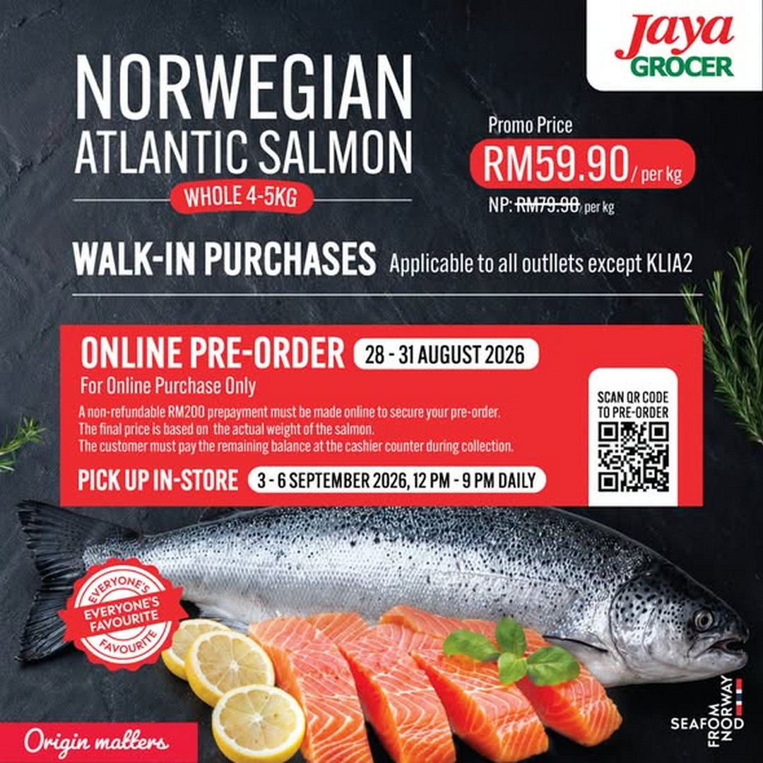 Jaya-Grocer-Promotion-on-Norwegian-Atlantic-Whole-Salmon 28-31 August 2026: Jaya Grocer: Promotion on Norwegian Atlantic Whole Salmon from RM59.90/kg for Merdeka Holiday