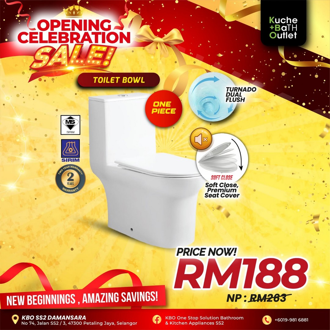 KBO-One-Stop-Solution-Bathroom-Kitchen-Appliances-Kuchai-Lama-10 10 August 2026 onwards: KBO One Stop Solution Bathroom & Kitchen Appliances Kuchai Lama: Opening Celebration Sale with Bathroom Sets from RM899