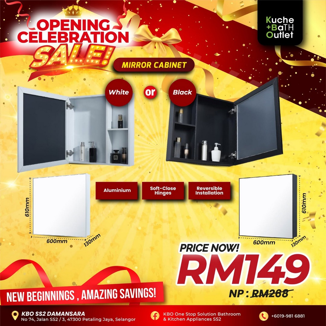 KBO-One-Stop-Solution-Bathroom-Kitchen-Appliances-Kuchai-Lama-20 10 August 2026 onwards: KBO One Stop Solution Bathroom & Kitchen Appliances Kuchai Lama: Opening Celebration Sale with Bathroom Sets from RM899