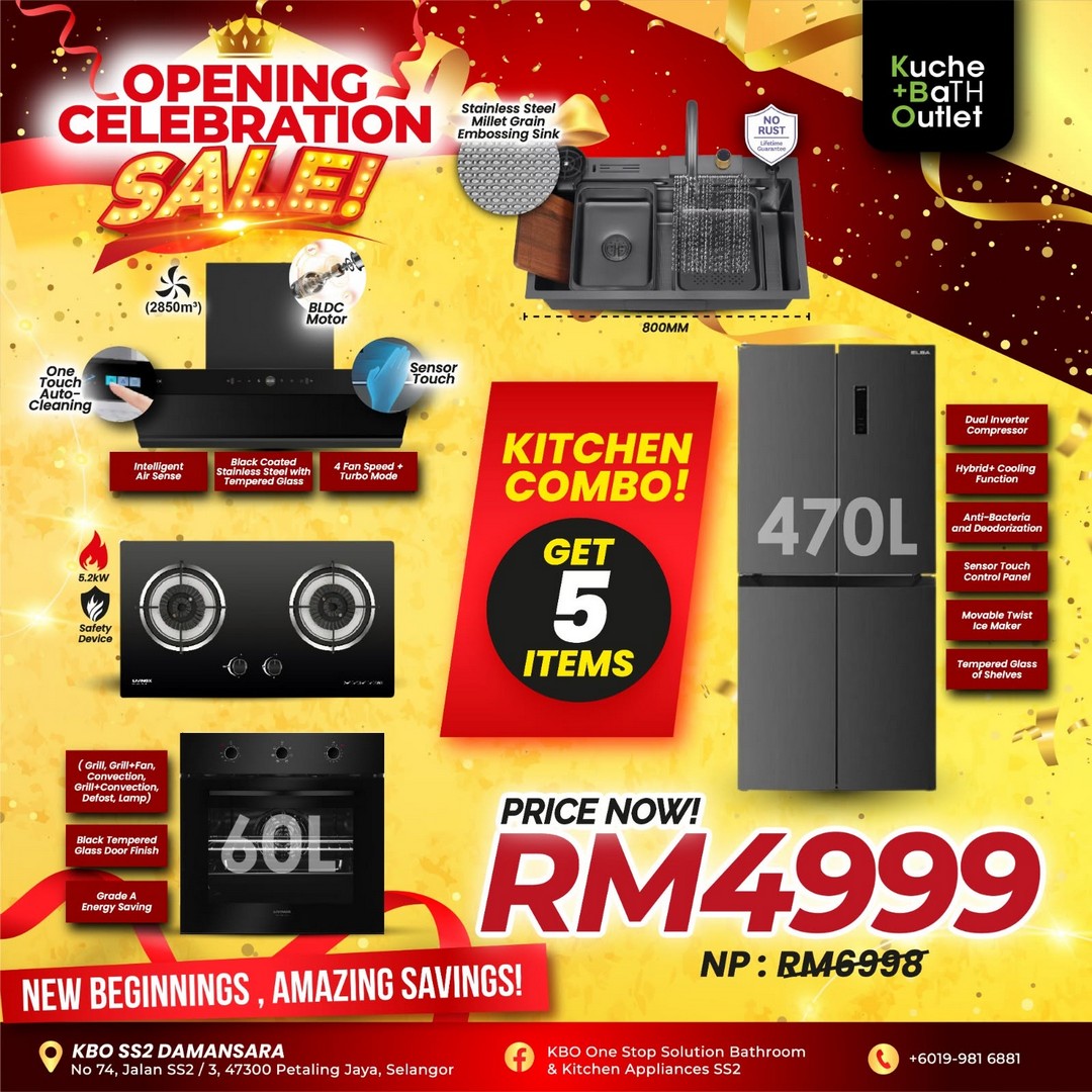 KBO-One-Stop-Solution-Bathroom-Kitchen-Appliances-Kuchai-Lama-4 10 August 2026 onwards: KBO One Stop Solution Bathroom & Kitchen Appliances Kuchai Lama: Opening Celebration Sale with Bathroom Sets from RM899