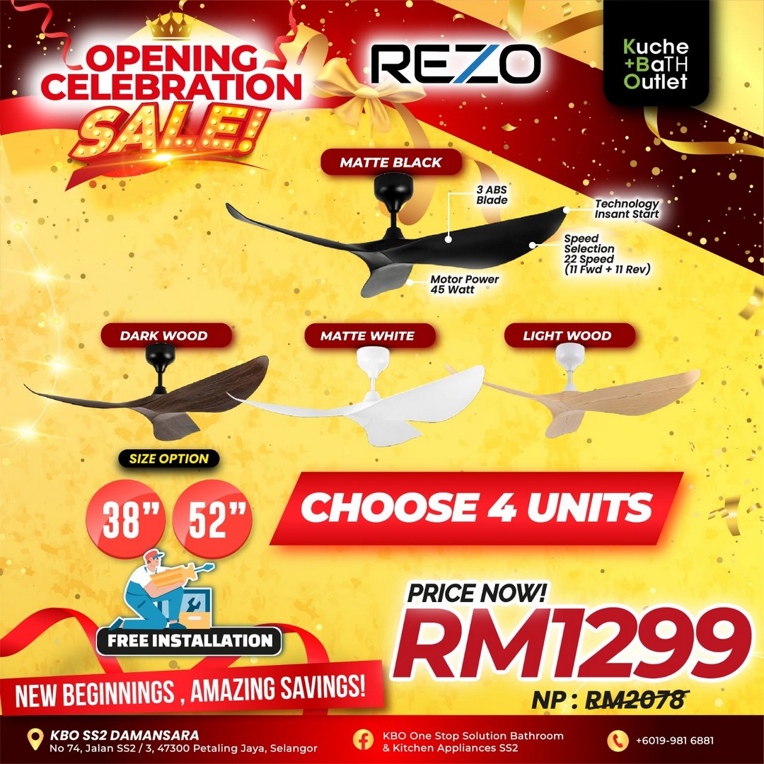 KBO-One-Stop-Solution-Bathroom-Kitchen-Appliances-Kuchai-Lama-7 10 August 2026 onwards: KBO One Stop Solution Bathroom & Kitchen Appliances Kuchai Lama: Opening Celebration Sale with Bathroom Sets from RM899