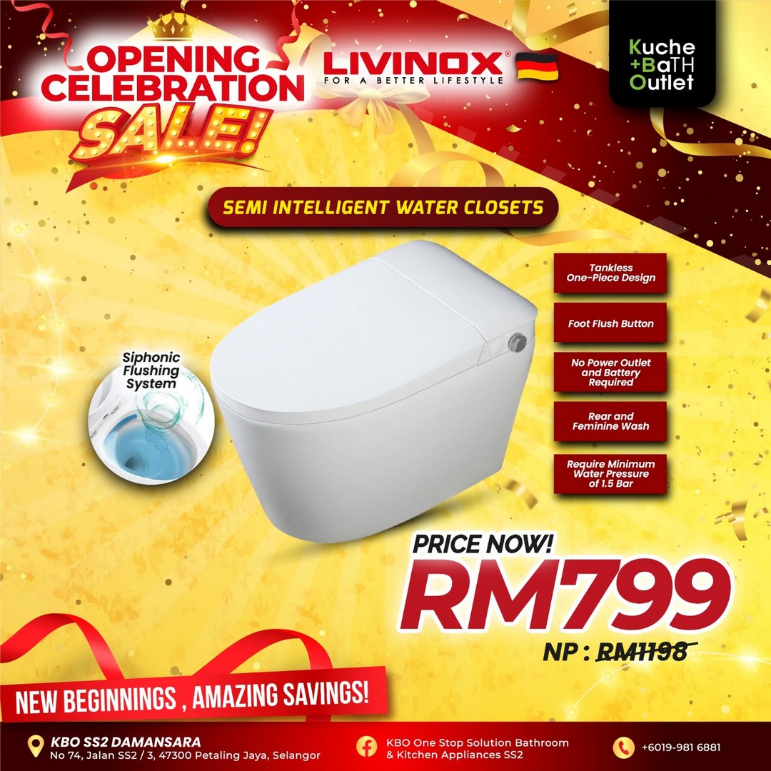 KBO-One-Stop-Solution-Bathroom-Kitchen-Appliances-Kuchai-Lama-8 10 August 2026 onwards: KBO One Stop Solution Bathroom & Kitchen Appliances Kuchai Lama: Opening Celebration Sale with Bathroom Sets from RM899