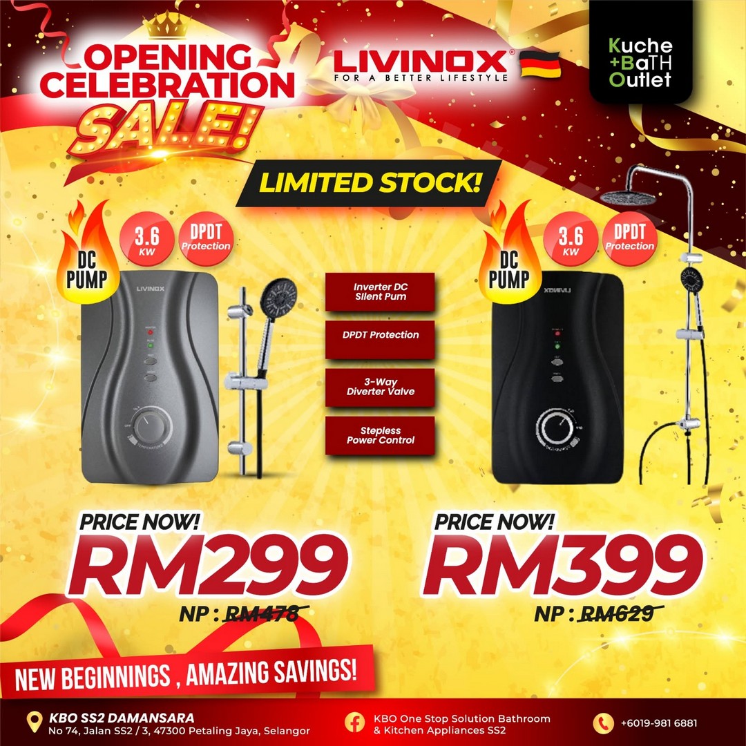 KBO-One-Stop-Solution-Bathroom-Kitchen-Appliances-Kuchai-Lama-9 10 August 2026 onwards: KBO One Stop Solution Bathroom & Kitchen Appliances Kuchai Lama: Opening Celebration Sale with Bathroom Sets from RM899