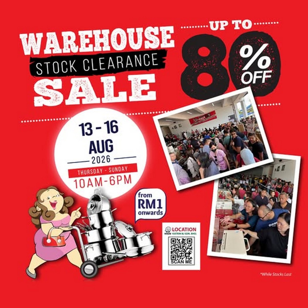 Katrin-BJ-Malaysia-Warehouse-Sale 13–16 August 2026: Katrin BJ Malaysia Warehouse Sale – Save Up to 80% on Kitchen & Home Essentials in Subang Jaya