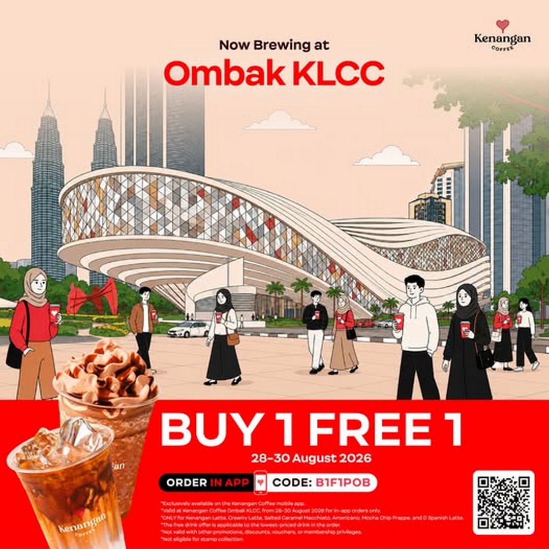 Kenangan-Coffee-Malaysia-Get-a-Free-Second-Cup 28-30 August 2026: Kenangan Coffee Malaysia: Get a Free Second Cup at the New Ombak KLCC Store – Limited-Time Coffee Promotion