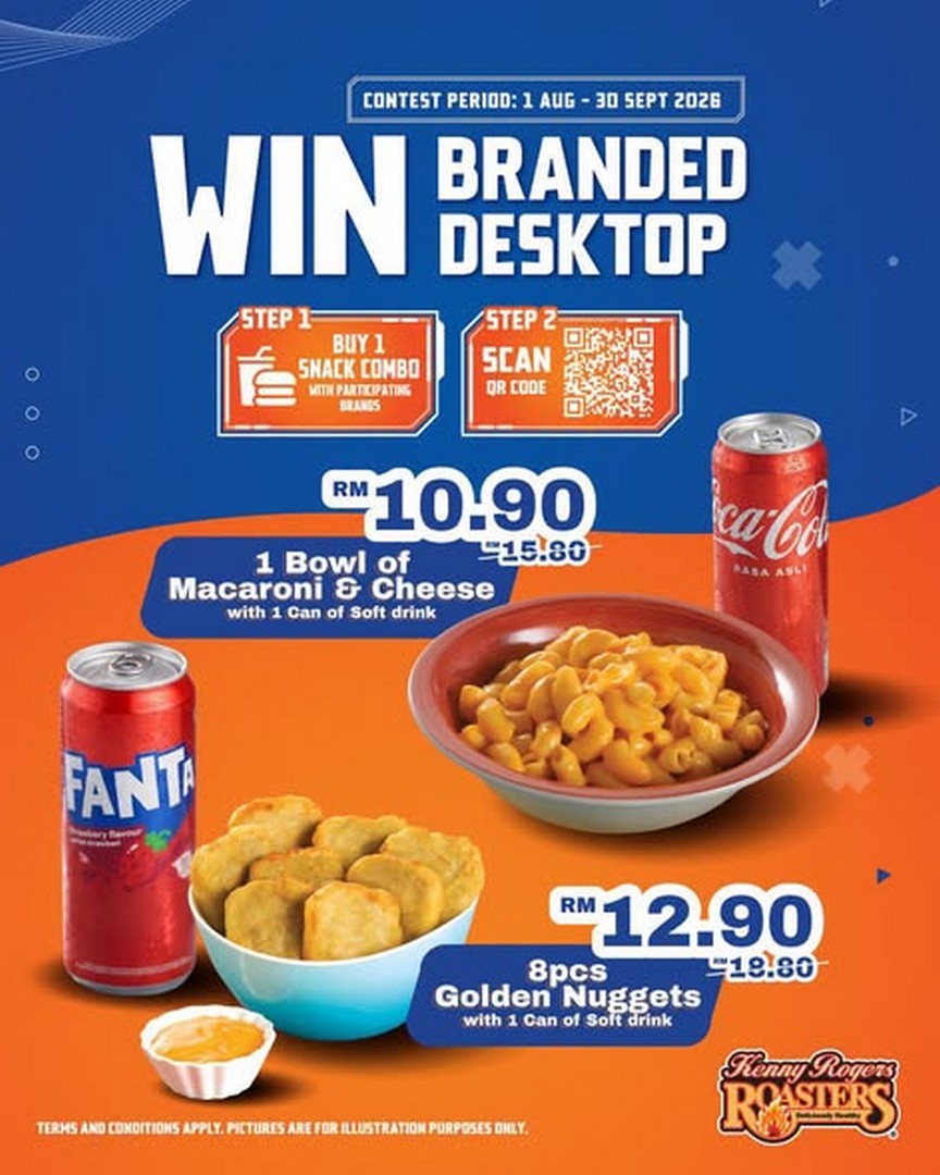 Kenny-Rogers-ROASTERS-Malaysia-Snack-Combo-Purchase-Promotio 1 August-30 September 2026: Kenny Rogers ROASTERS Malaysia: Snack Combo Purchase Promotion with a Chance to Win a Branded Desktop Giveaway
