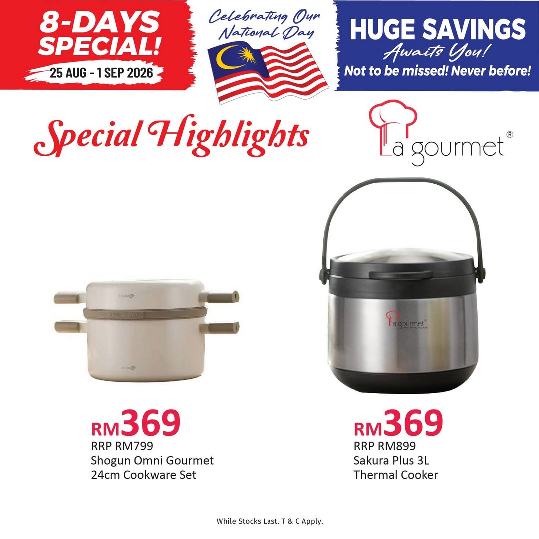 Kitchen-Shop-Merdeka-Sale-with-La-gourmet-Favourites-5 25 August-1 September 2026: Kitchen Shop: Merdeka Sale with La gourmet Favourites Up to 69% OFF on Cookware, Lunch Boxes and Kitchen Essentials