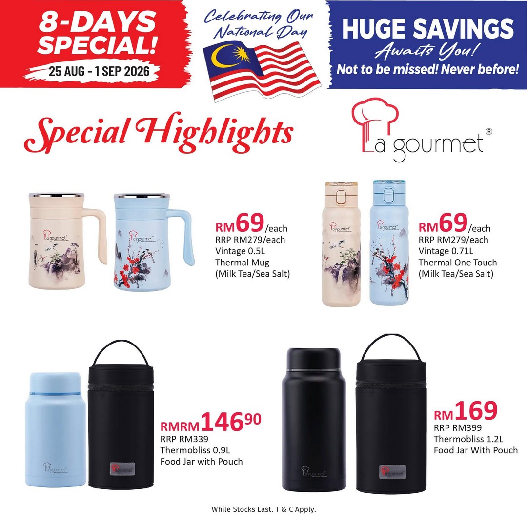 Kitchen-Shop-Merdeka-Sale-with-La-gourmet-Favourites-6 25 August-1 September 2026: Kitchen Shop: Merdeka Sale with La gourmet Favourites Up to 69% OFF on Cookware, Lunch Boxes and Kitchen Essentials