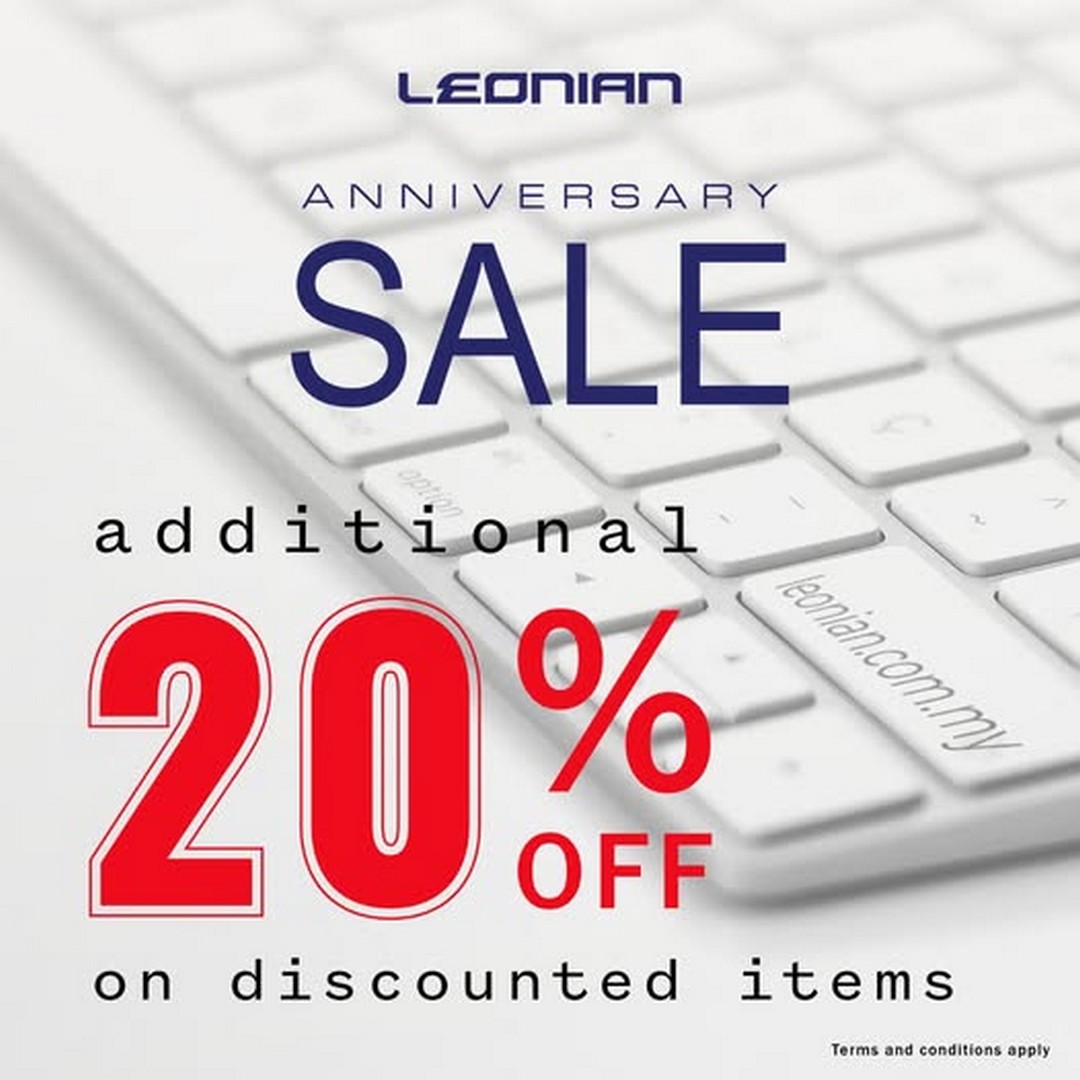 Leonian-Malaysia-4th-Anniversary-Sale 4 August 2026 onwards: Leonian Malaysia 4th Anniversary Sale – Extra 20% OFF Discounted Items for a Limited Time Shopping Celebration