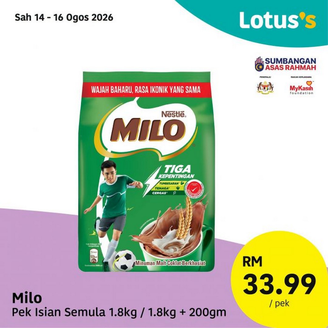 Lotuss-Malaysia-Pasti-Berbaloi-Sale-with-Buy-1-Free-1-11 14-26 August 2026: Lotus's Malaysia: Pasti Berbaloi Sale with Buy 1 Free 1, Milo RM33.99 and Grocery Bargains Promotion