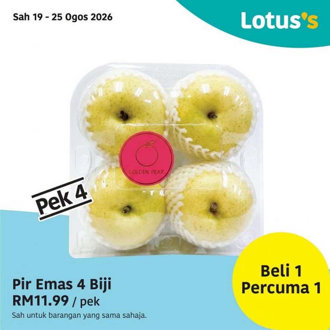 Lotuss-Malaysia-Promosi-Hangat-Buy-1-Free-1-Promotion-6 19-26 August 2026: Lotus's Malaysia, Promosi Hangat Buy 1 Free 1 Promotion with Fresh Food, Groceries and Household Deals