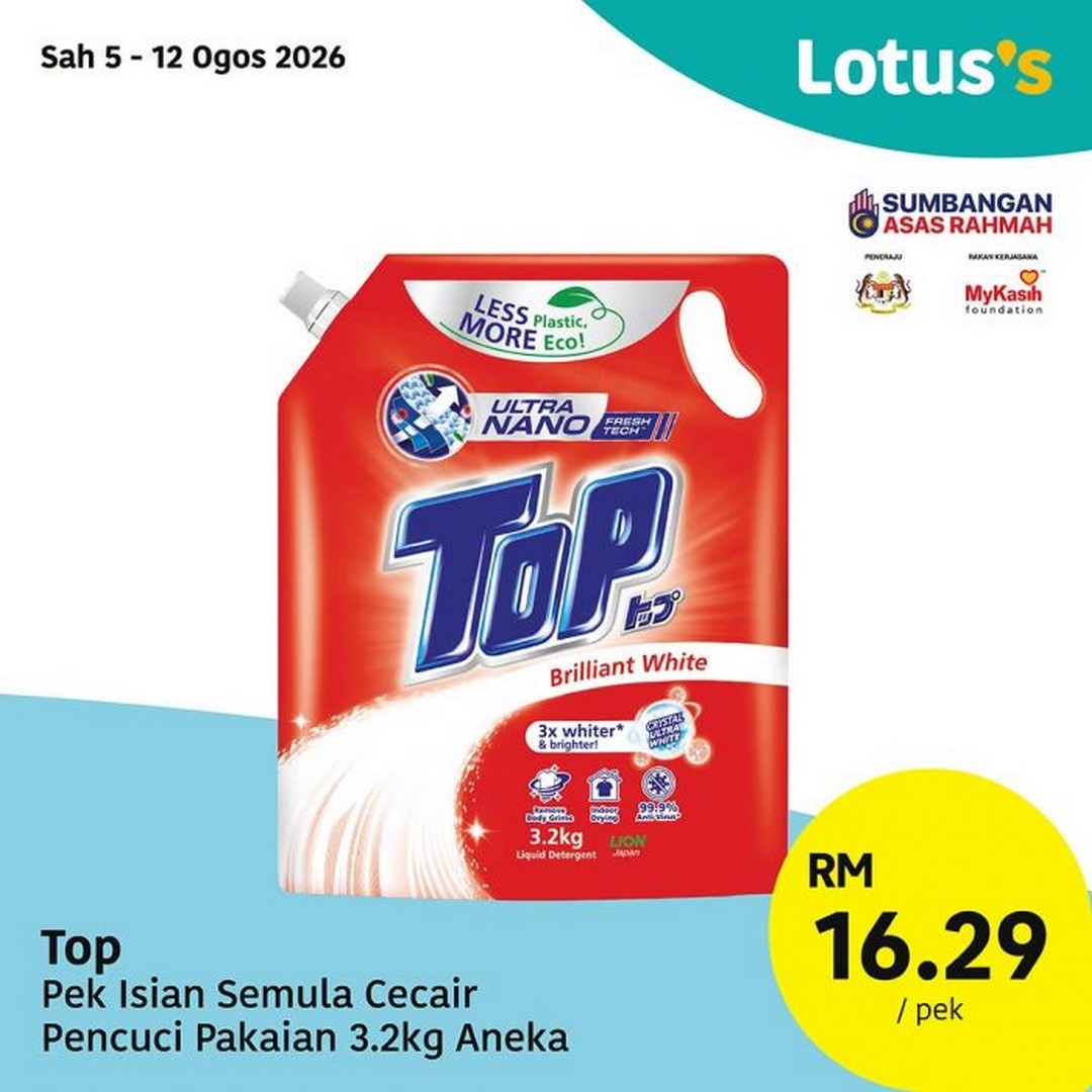 Lotuss-Malaysia-Promosi-Hangat-Sale-Promotion-Featuring-Buy-1-Free-1-14 5-12 August 2026: Lotus's Malaysia: Promosi Hangat Sale Promotion Featuring Buy 1 Free 1 Fresh Groceries and Household Essentials Deals