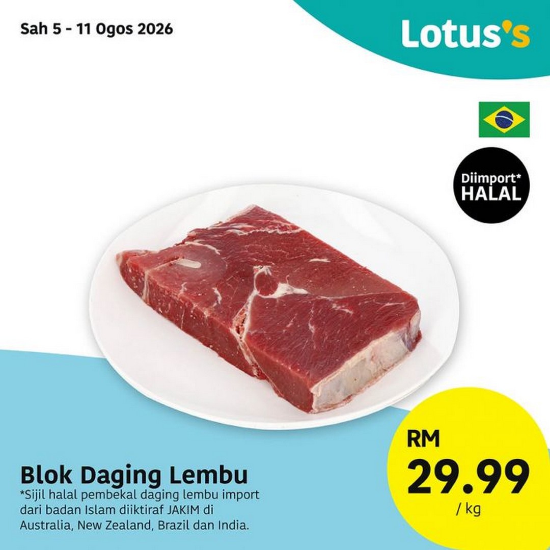 Lotuss-Malaysia-Promosi-Hangat-Sale-Promotion-Featuring-Buy-1-Free-1-2 5-12 August 2026: Lotus's Malaysia: Promosi Hangat Sale Promotion Featuring Buy 1 Free 1 Fresh Groceries and Household Essentials Deals