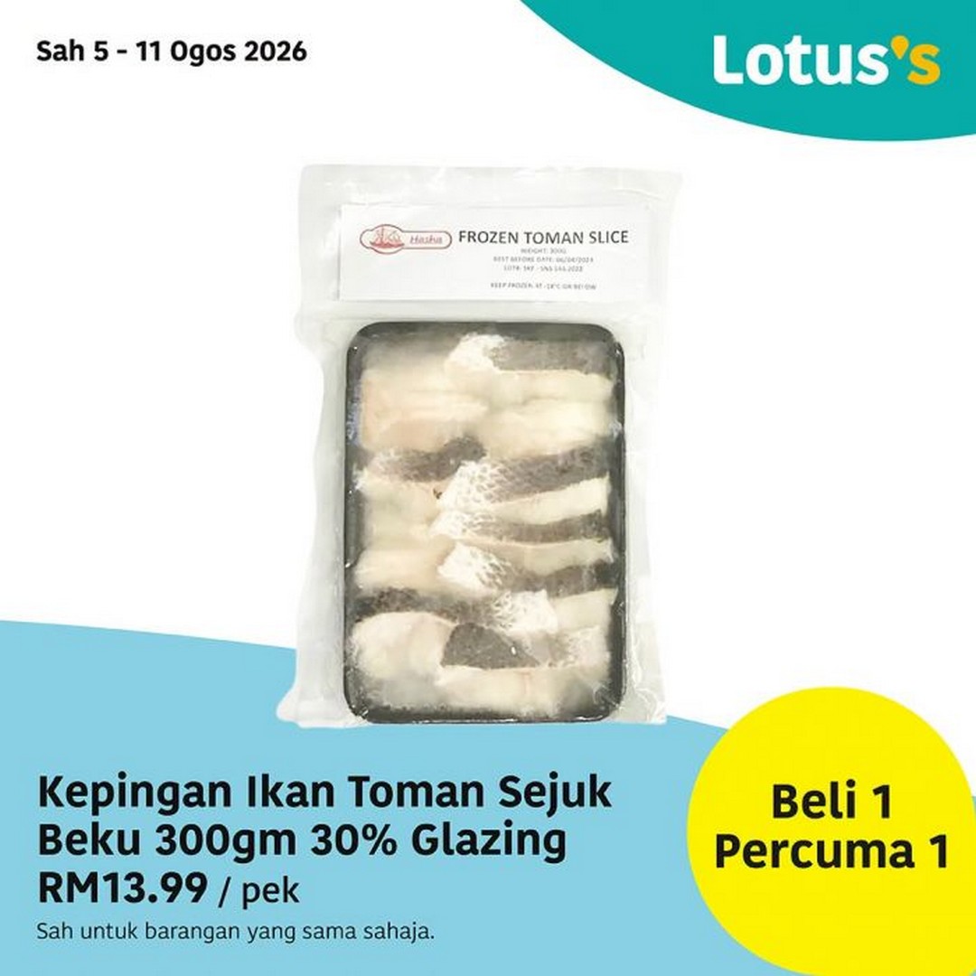 Lotuss-Malaysia-Promosi-Hangat-Sale-Promotion-Featuring-Buy-1-Free-1-3 5-12 August 2026: Lotus's Malaysia: Promosi Hangat Sale Promotion Featuring Buy 1 Free 1 Fresh Groceries and Household Essentials Deals