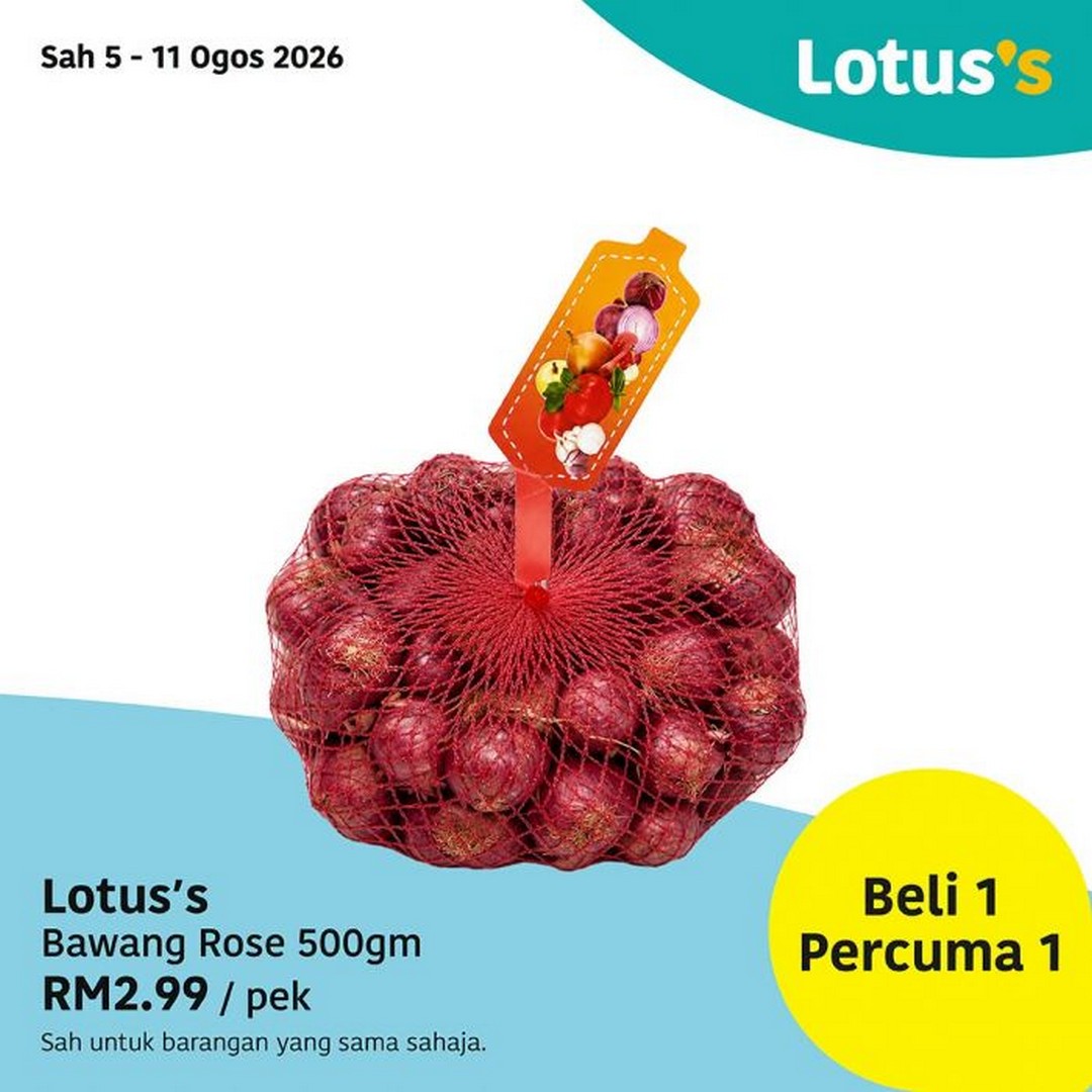 Lotuss-Malaysia-Promosi-Hangat-Sale-Promotion-Featuring-Buy-1-Free-1-4 5-12 August 2026: Lotus's Malaysia: Promosi Hangat Sale Promotion Featuring Buy 1 Free 1 Fresh Groceries and Household Essentials Deals