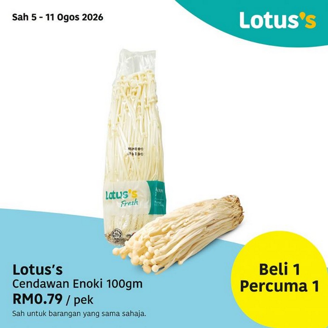 Lotuss-Malaysia-Promosi-Hangat-Sale-Promotion-Featuring-Buy-1-Free-1-5 5-12 August 2026: Lotus's Malaysia: Promosi Hangat Sale Promotion Featuring Buy 1 Free 1 Fresh Groceries and Household Essentials Deals