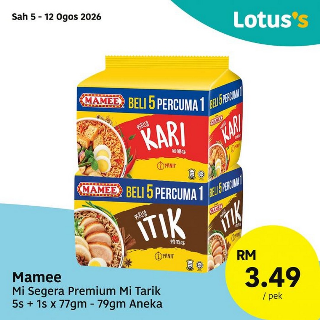 Lotuss-Malaysia-Promosi-Hangat-Sale-Promotion-Featuring-Buy-1-Free-1-8 5-12 August 2026: Lotus's Malaysia: Promosi Hangat Sale Promotion Featuring Buy 1 Free 1 Fresh Groceries and Household Essentials Deals