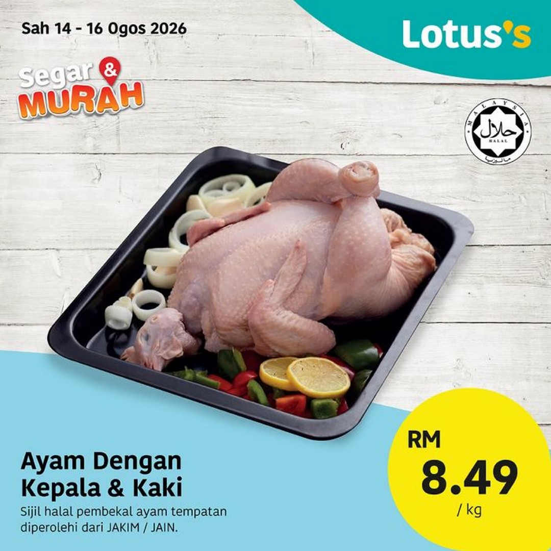 Lotuss-Malaysia-Segar-Murah-Fresh-Grocery-Sale-1 14-18 August 2026: Lotus's Malaysia: Segar & Murah Fresh Grocery Sale Promotion with Buy 1 Free 1 Enoki Mushrooms and Fresh Food Deals