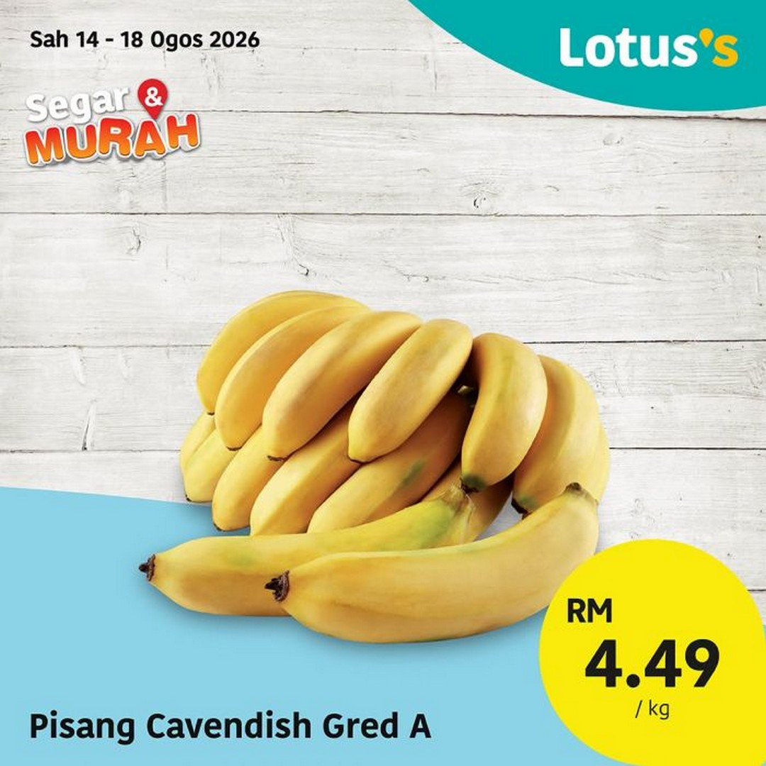 Lotuss-Malaysia-Segar-Murah-Fresh-Grocery-Sale-18 14-18 August 2026: Lotus's Malaysia: Segar & Murah Fresh Grocery Sale Promotion with Buy 1 Free 1 Enoki Mushrooms and Fresh Food Deals