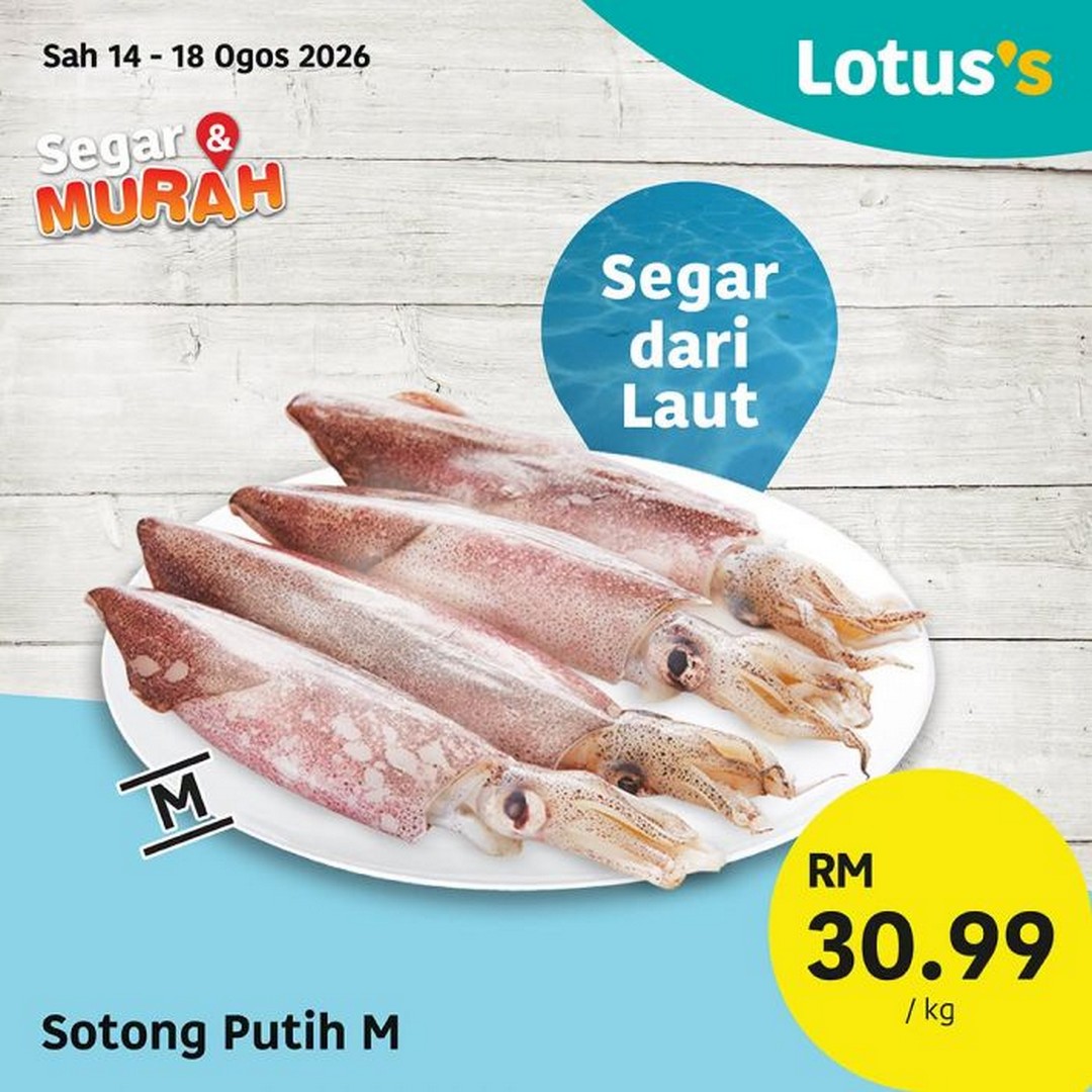 Lotuss-Malaysia-Segar-Murah-Fresh-Grocery-Sale-2 14-18 August 2026: Lotus's Malaysia: Segar & Murah Fresh Grocery Sale Promotion with Buy 1 Free 1 Enoki Mushrooms and Fresh Food Deals