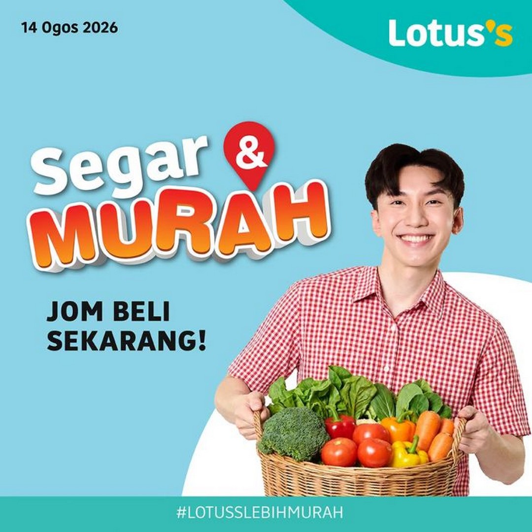 Lotuss-Malaysia-Segar-Murah-Fresh-Grocery-Sale 14-18 August 2026: Lotus's Malaysia: Segar & Murah Fresh Grocery Sale Promotion with Buy 1 Free 1 Enoki Mushrooms and Fresh Food Deals