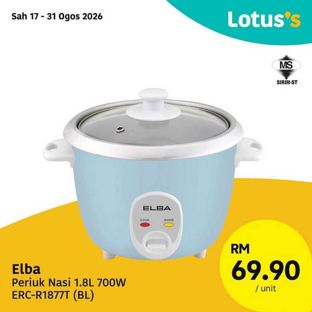Lotuss-WOW-Lagi-MURAH-Dari-ONLINE-Home-Appliances-Promotion-2 17-31 August 2026: Lotus's: WOW! Lagi MURAH Dari ONLINE Home Appliances Promotion from RM39.90