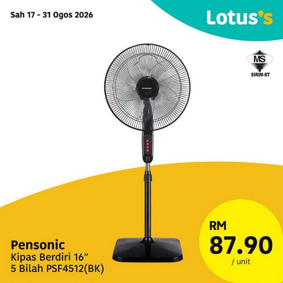 Lotuss-WOW-Lagi-MURAH-Dari-ONLINE-Home-Appliances-Promotion-8 17-31 August 2026: Lotus's: WOW! Lagi MURAH Dari ONLINE Home Appliances Promotion from RM39.90