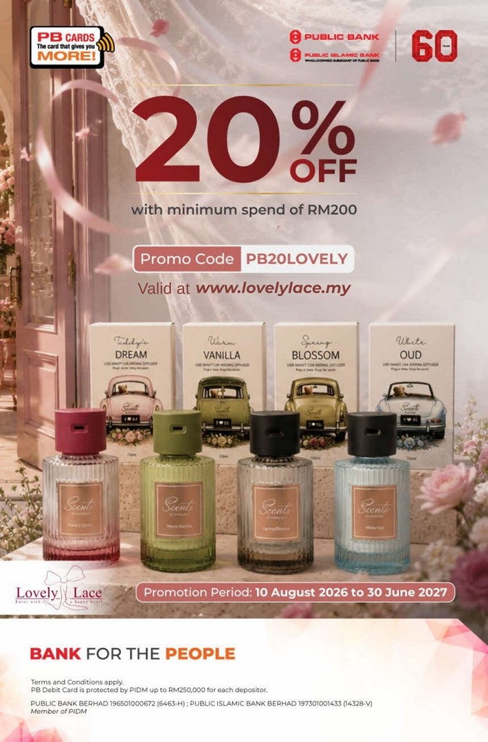 Lovely-Lace-PB-Privileges-20-Off-Promotion 10 August 2026-30 June 2027: Lovely Lace: PB Privileges 20% Off Promotion with RM200 Minimum Spend