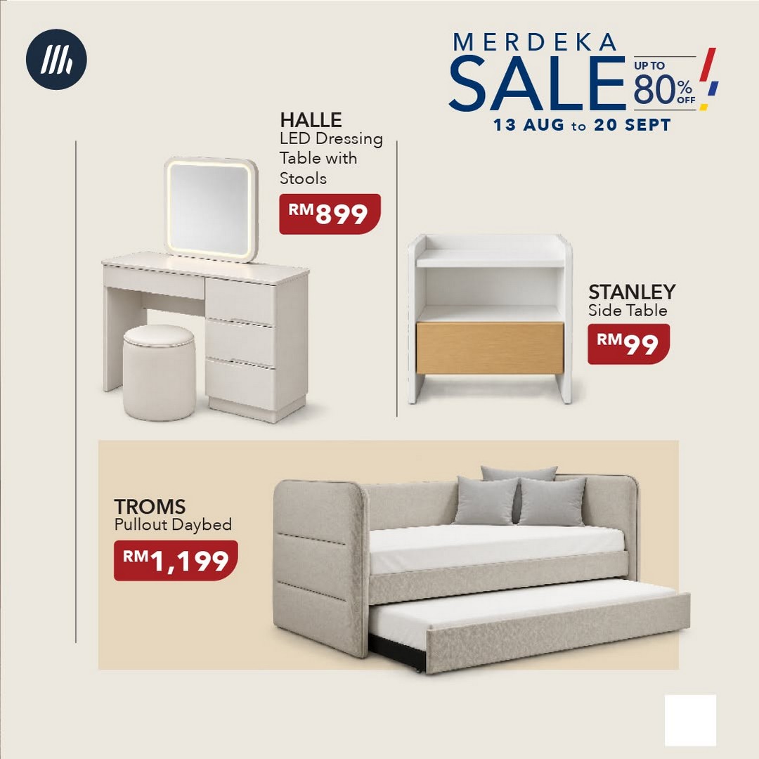 MAJUHOME-Concept-Merdeka-Sale-with-Up-to-80-Off-15 13 August-20 September 2026: MAJUHOME Concept: Merdeka Sale with Up to 80% Off Selected Furniture for Living, Dining, Bedroom, Office and More