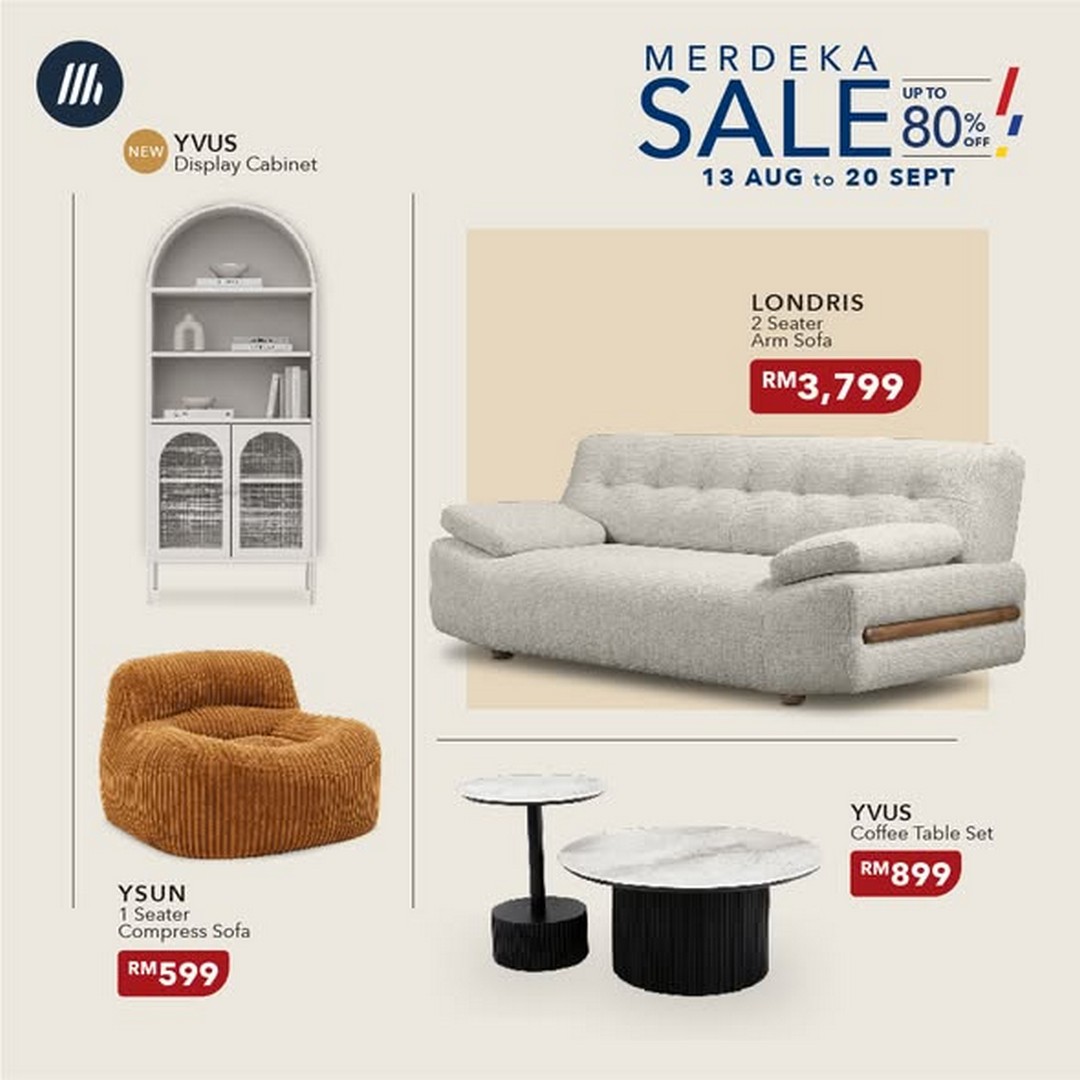 MAJUHOME-Concept-Merdeka-Sale-with-Up-to-80-Off-3 13 August-20 September 2026: MAJUHOME Concept: Merdeka Sale with Up to 80% Off Selected Furniture for Living, Dining, Bedroom, Office and More