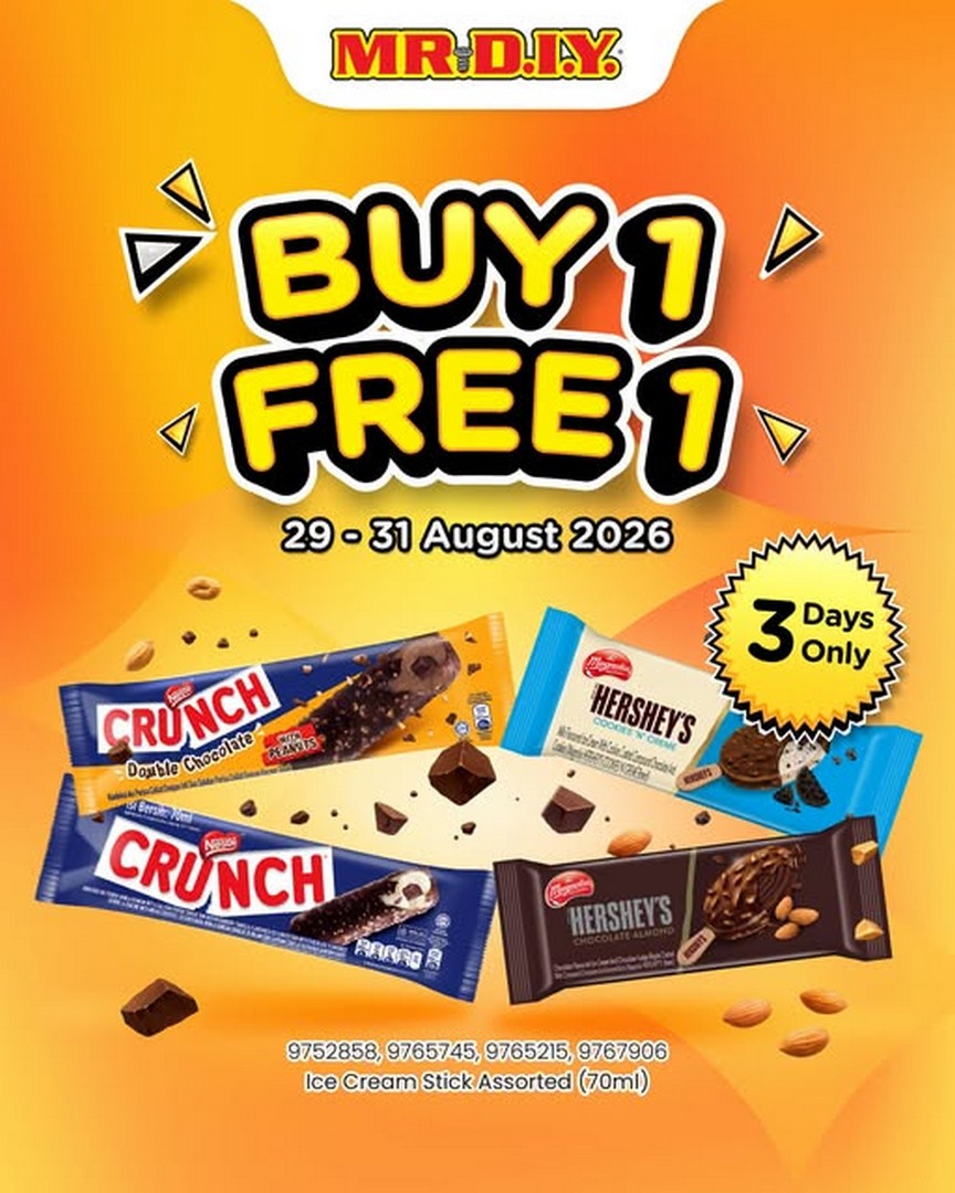 MR-DIY-Buy-1-Free-1-Selected-Ice-Cream-Promotion 29-31 August 2026: MR DIY: Buy 1 Free 1 Selected Ice Cream Promotion at Selected MR.DIY Plus & MR.DOLLAR Stores