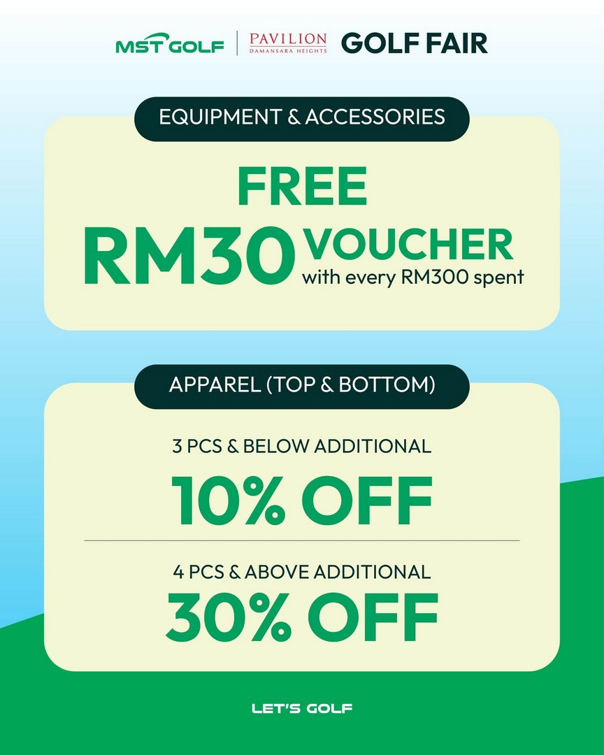 MST-Golf-Golf-Fair-with-RM30-Vouchers-Apparel-Discounts-and-Golf-4 10-16 August 2026: MST Golf: Golf Fair with RM30 Vouchers, Apparel Discounts and Golf Activities at Pavilion Damansara Heights