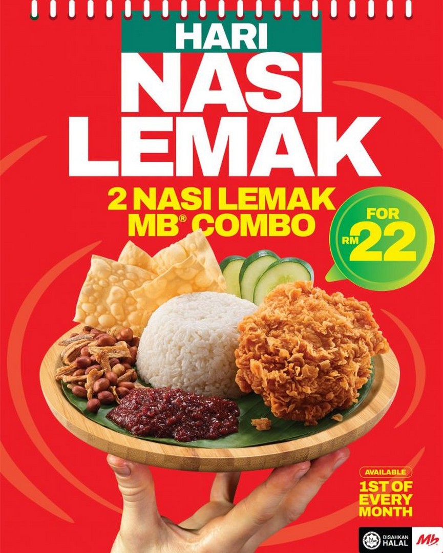 Marrybrown-2-Nasi-Lemak-MB®-Combo 1 September 2026: Marrybrown: 2 Nasi Lemak MB® Combo for RM22: Hari Nasi Lemak Promotion