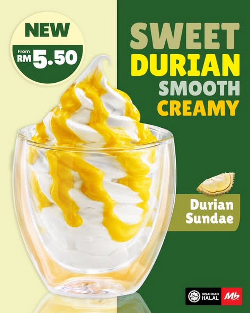 Marrybrown-NEW-Durian-Sundae-Promotion 4 August 2026 onwards: Marrybrown NEW Durian Sundae Promotion – Enjoy Malaysia's Favourite Durian Dessert with Creamy Soft Serve