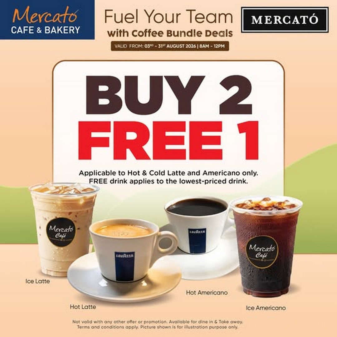 Mercato-Malaysia-Coffee-Promotion-at-Mercato-Cafe-Bakery 3-31 August 2026: Mercato Malaysia: Coffee Promotion at Mercato Café & Bakery, Enjoy Latte and Americano Coffee