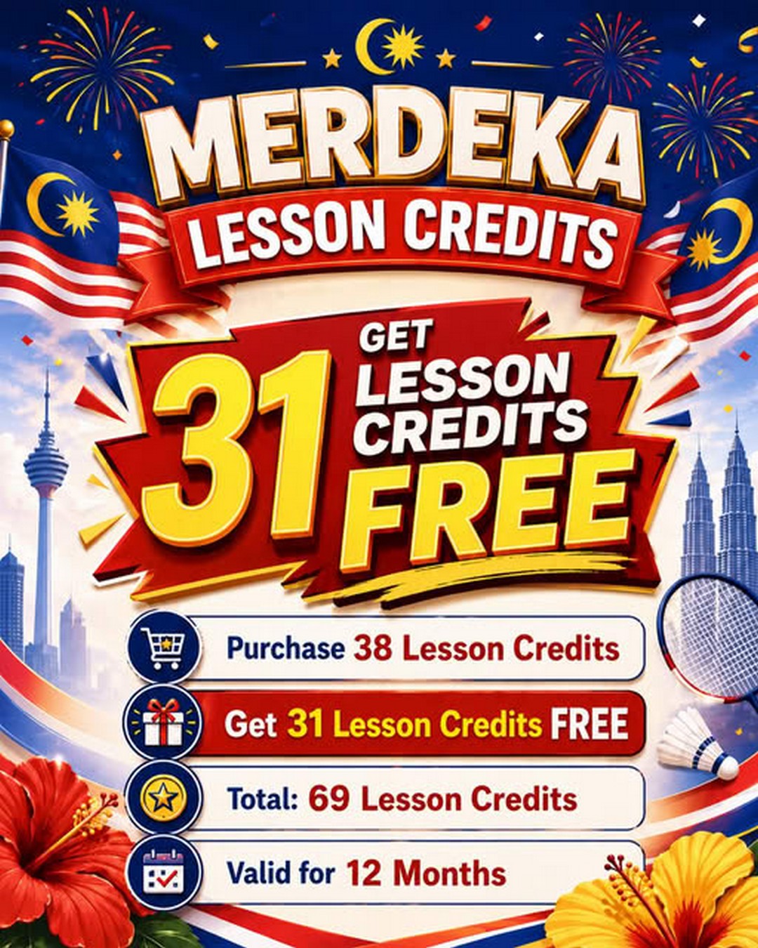 Michaels-Badminton-Academy-Merdeka-69-Promotion 1 August-30 September 2026: Michael's Badminton Academy: Merdeka 69 Promotion with Free Lesson Credits, Booking Savings and Store Rewards