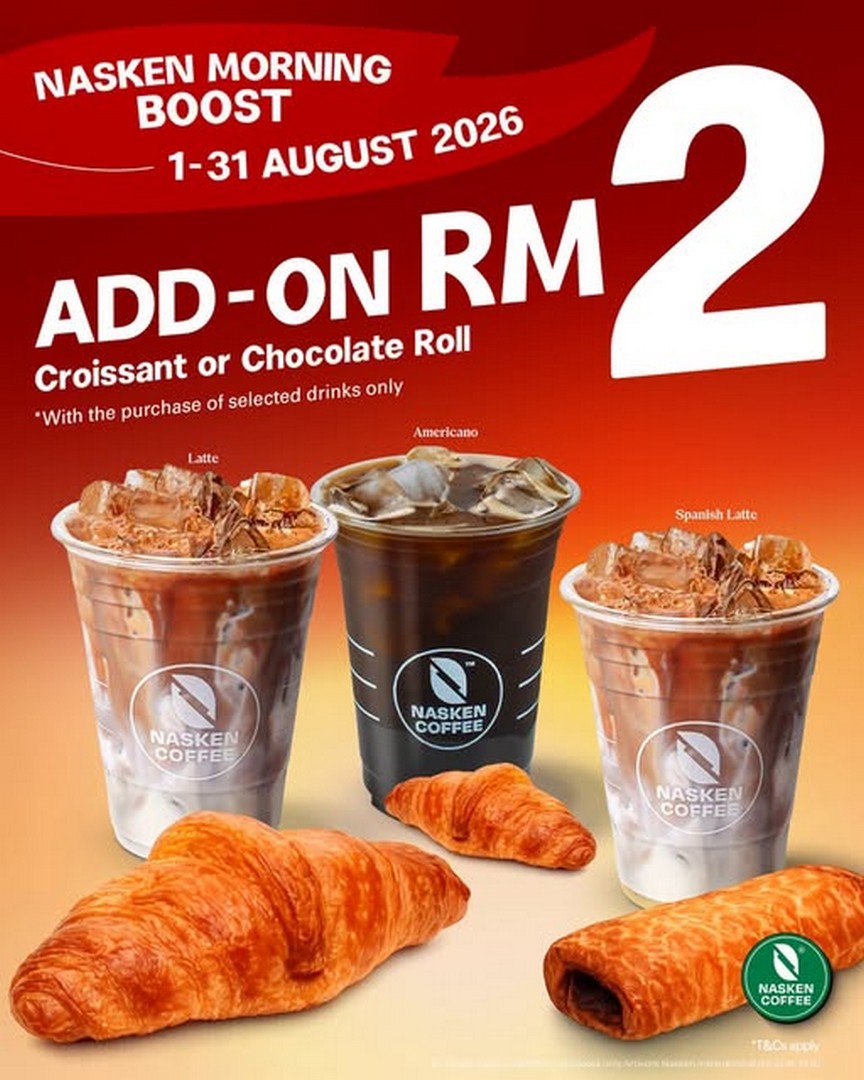 Nasken-Coffee-RM2-Croissant-or-Chocolate-Roll-Add-On-Promotion 1-31 August 2026: Nasken Coffee: RM2 Croissant or Chocolate Roll Add-On Promotion with Morning Coffee