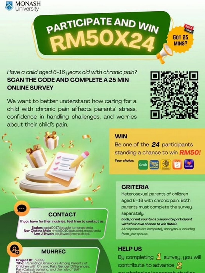 National-Cancer-Society-Malaysia-Research-Participant-Recruitment 3 August 2026 onwards: National Cancer Society Malaysia Research Participant Recruitment – Monash University Study with RM50 Giveaway Opportunity