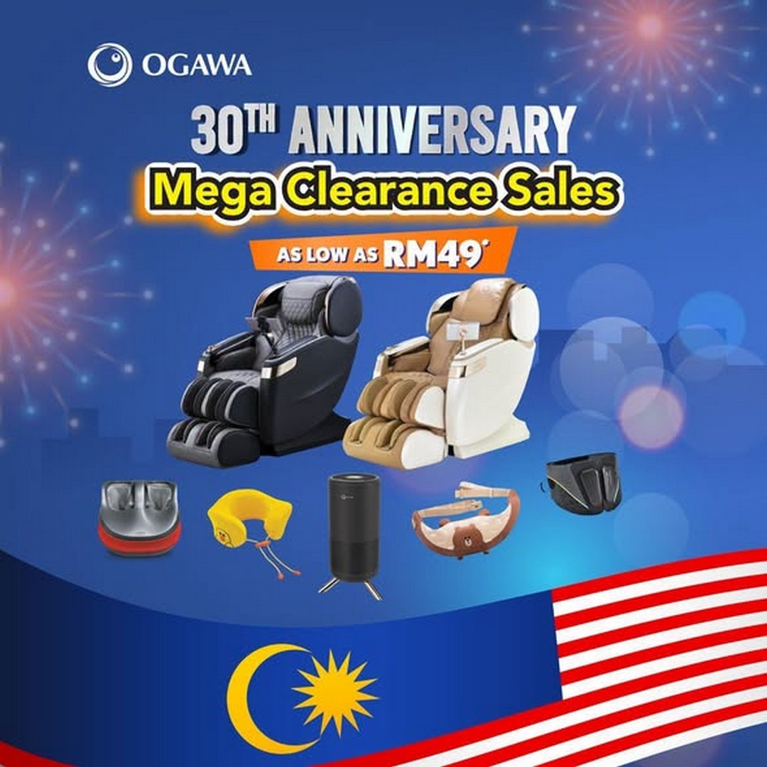 OGAWA-Malaysia-Mega-Clearance-Sale-with-Up-to-90-OFF 25 August-6 September 2026: OGAWA Malaysia: Mega Clearance Sale with Up to 90% OFF at AEON Mall Shah Alam