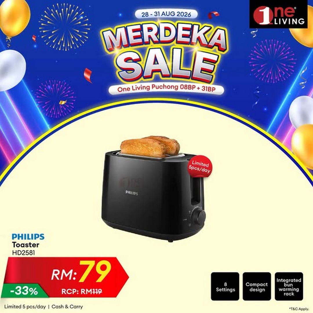 One-Living-Malaysia-Merdeka-Sale-on-Fridges-Kitchen-Appliances-1 28-31 August 2026: One Living Malaysia: Merdeka Sale on Fridges & Kitchen Appliances at One Living Puchong – Free Delivery, Basic Set-Up & Up to 36-Month Instalment Promotion