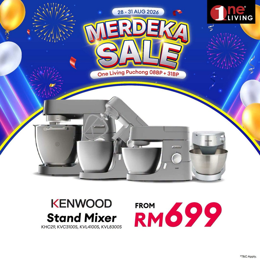 One-Living-Malaysia-Merdeka-Sale-on-Fridges-Kitchen-Appliances-10 28-31 August 2026: One Living Malaysia: Merdeka Sale on Fridges & Kitchen Appliances at One Living Puchong – Free Delivery, Basic Set-Up & Up to 36-Month Instalment Promotion