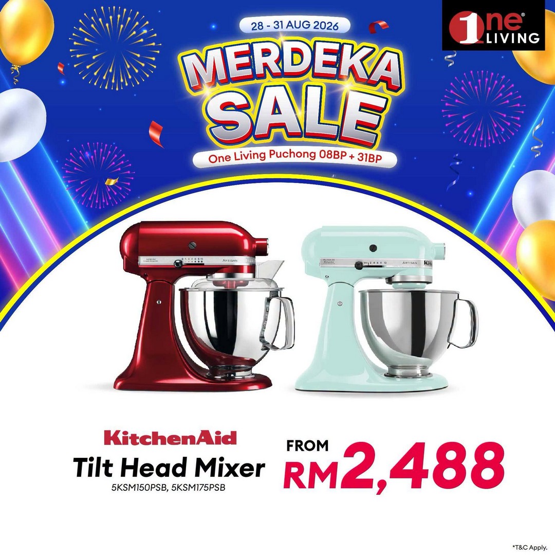 One-Living-Malaysia-Merdeka-Sale-on-Fridges-Kitchen-Appliances-11 28-31 August 2026: One Living Malaysia: Merdeka Sale on Fridges & Kitchen Appliances at One Living Puchong – Free Delivery, Basic Set-Up & Up to 36-Month Instalment Promotion