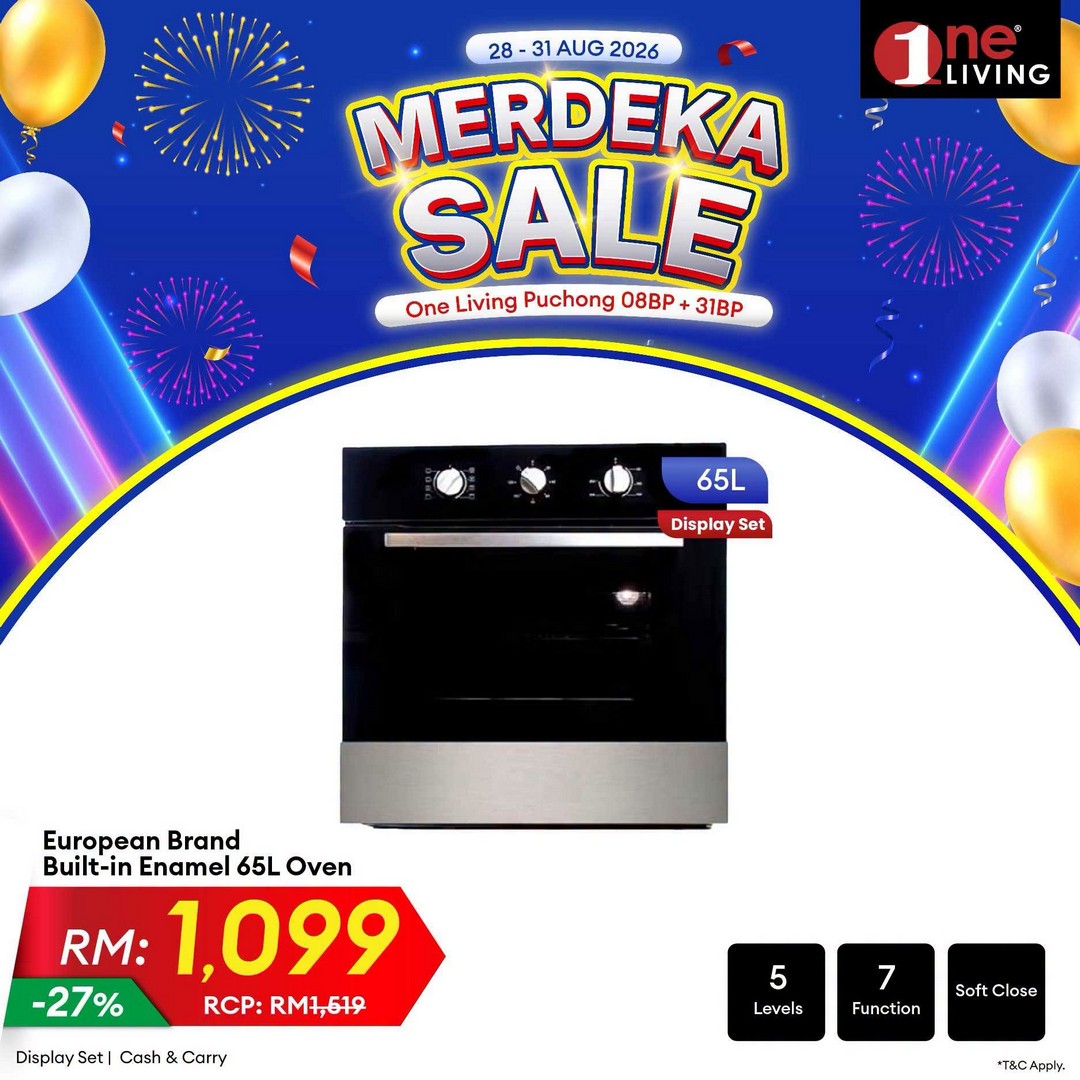 One-Living-Malaysia-Merdeka-Sale-on-Fridges-Kitchen-Appliances-14 28-31 August 2026: One Living Malaysia: Merdeka Sale on Fridges & Kitchen Appliances at One Living Puchong – Free Delivery, Basic Set-Up & Up to 36-Month Instalment Promotion