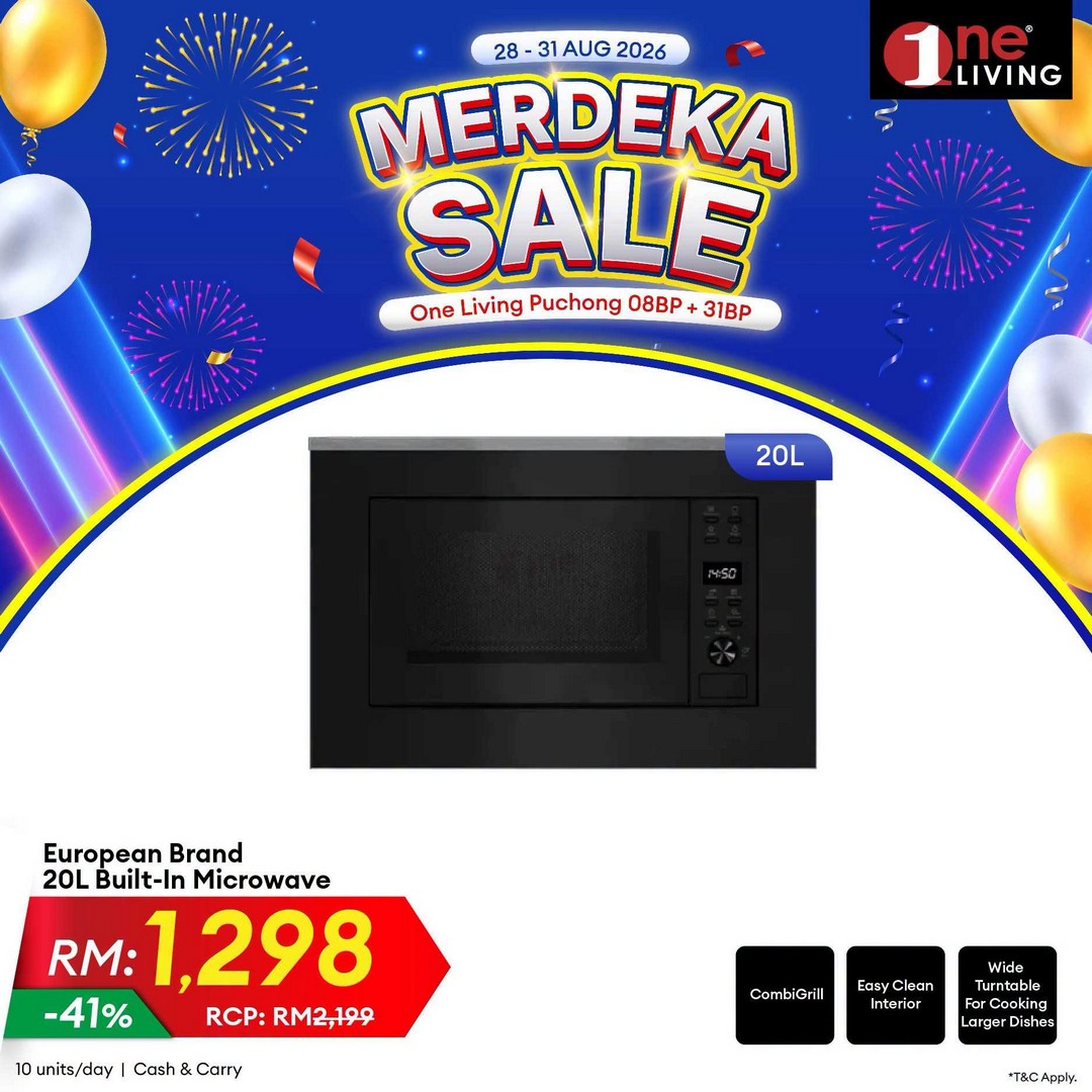 One-Living-Malaysia-Merdeka-Sale-on-Fridges-Kitchen-Appliances-17 28-31 August 2026: One Living Malaysia: Merdeka Sale on Fridges & Kitchen Appliances at One Living Puchong – Free Delivery, Basic Set-Up & Up to 36-Month Instalment Promotion