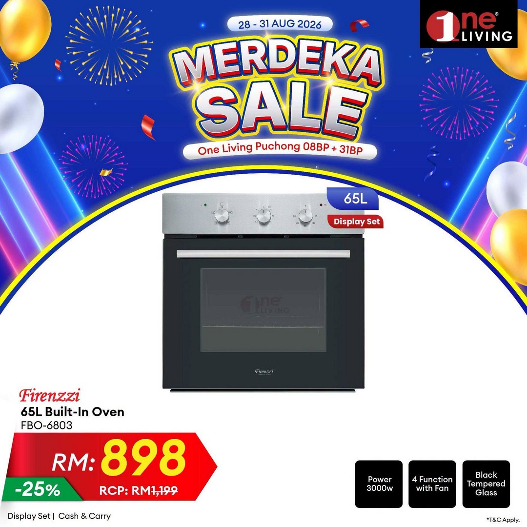One-Living-Malaysia-Merdeka-Sale-on-Fridges-Kitchen-Appliances-19 28-31 August 2026: One Living Malaysia: Merdeka Sale on Fridges & Kitchen Appliances at One Living Puchong – Free Delivery, Basic Set-Up & Up to 36-Month Instalment Promotion