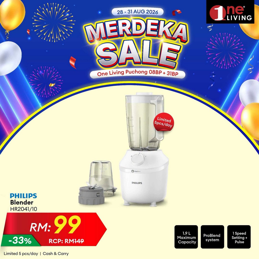 One-Living-Malaysia-Merdeka-Sale-on-Fridges-Kitchen-Appliances-23 28-31 August 2026: One Living Malaysia: Merdeka Sale on Fridges & Kitchen Appliances at One Living Puchong – Free Delivery, Basic Set-Up & Up to 36-Month Instalment Promotion