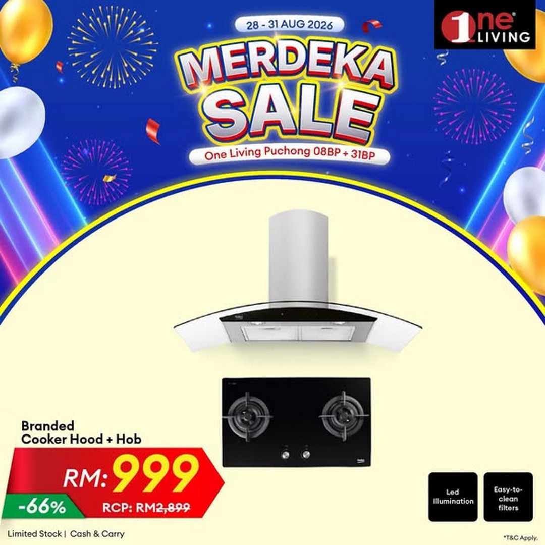 One-Living-Malaysia-Merdeka-Sale-on-Fridges-Kitchen-Appliances-3 28-31 August 2026: One Living Malaysia: Merdeka Sale on Fridges & Kitchen Appliances at One Living Puchong – Free Delivery, Basic Set-Up & Up to 36-Month Instalment Promotion