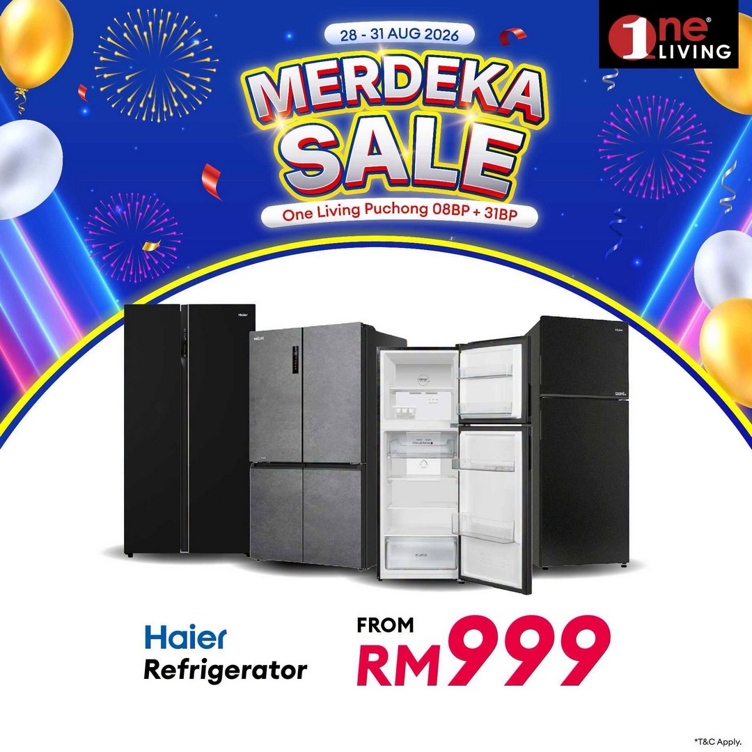 One-Living-Malaysia-Merdeka-Sale-on-Fridges-Kitchen-Appliances-9 28-31 August 2026: One Living Malaysia: Merdeka Sale on Fridges & Kitchen Appliances at One Living Puchong – Free Delivery, Basic Set-Up & Up to 36-Month Instalment Promotion
