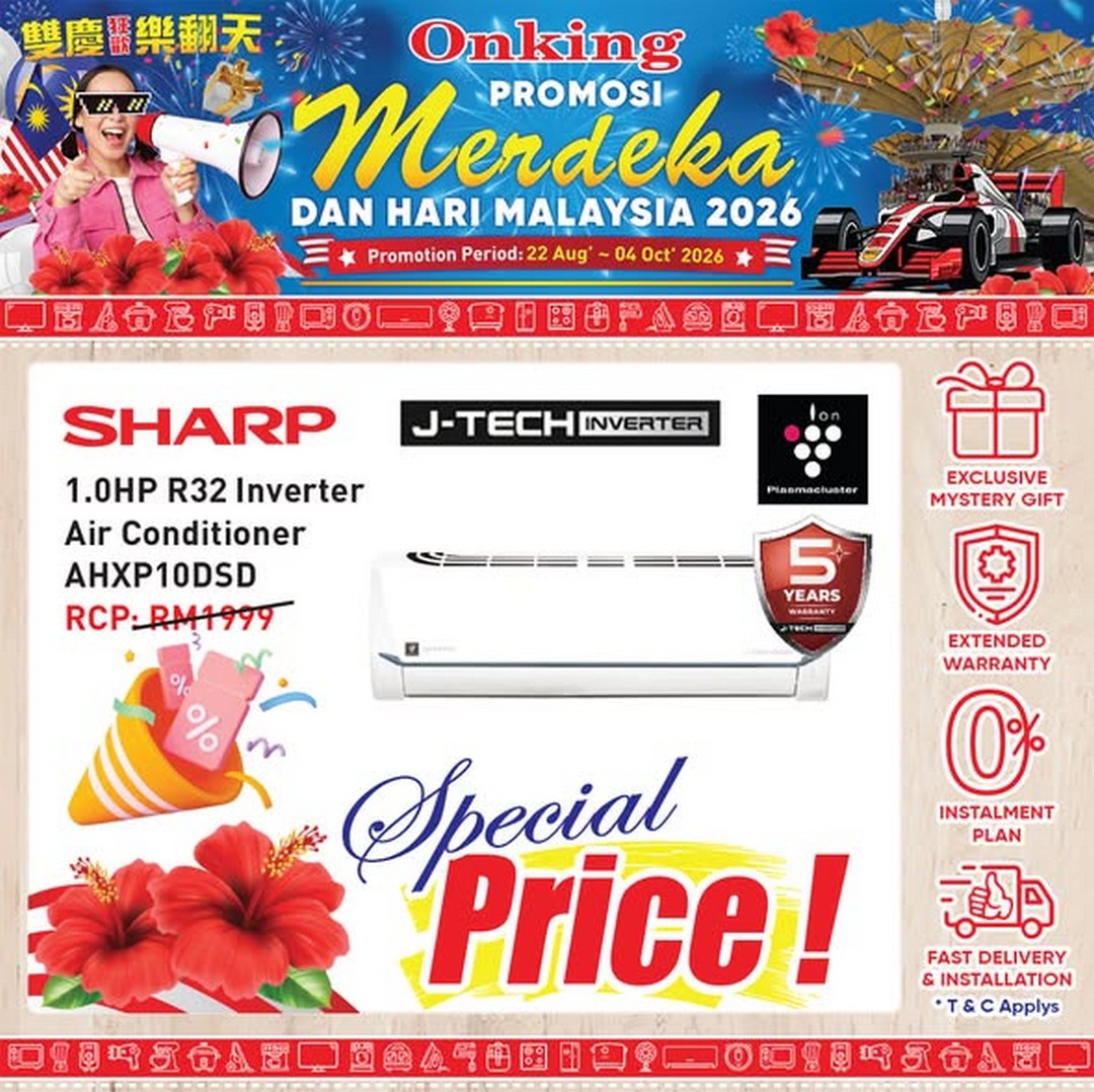 Onking-Malaysia-Merdeka-Malaysia-Day-Promotion-2026-with-Up-to-1 22 August-6 October 2026: Onking Malaysia: Merdeka & Malaysia Day Promotion 2026 with Up to 50% OFF, Free KFC Vouchers, 0% Instalment and More