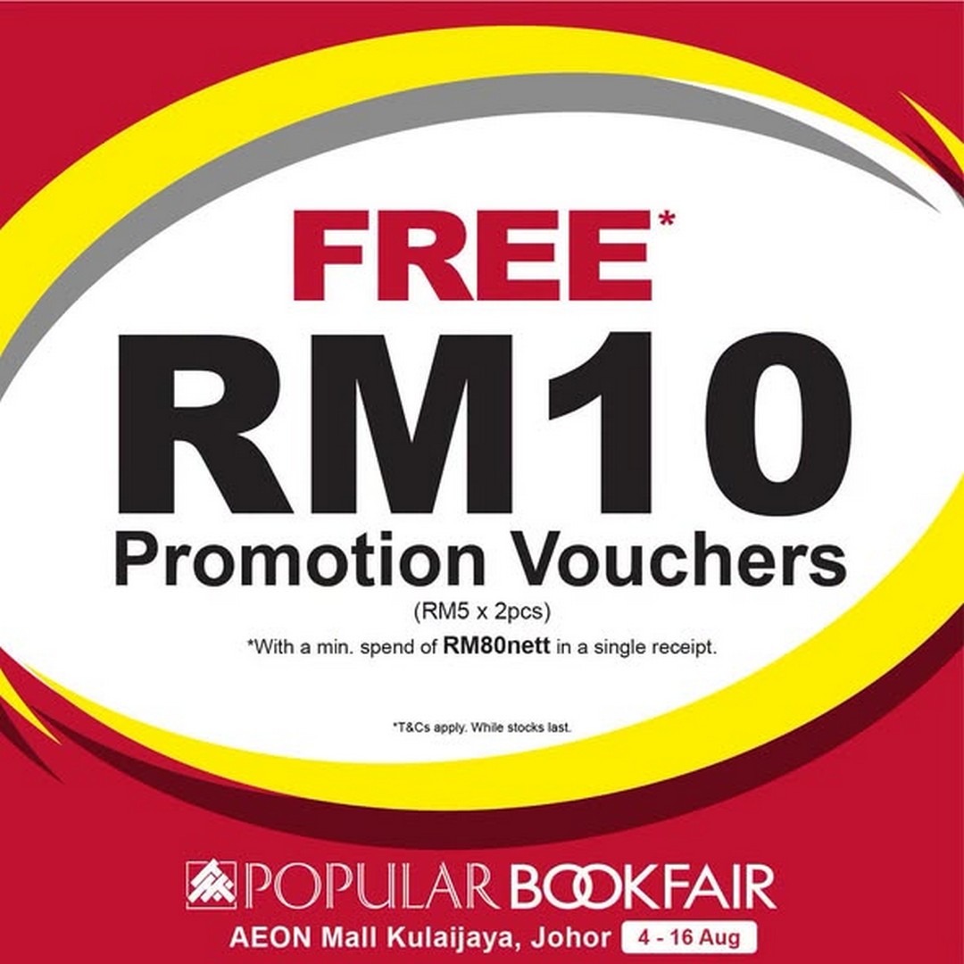 POPULAR-Book-Malaysia-Bookfair-Promotion-at-AEON-Mall-Kulaijaya-Johor-3 4-16 August 2026: POPULAR Book Malaysia Bookfair Promotion at AEON Mall Kulaijaya Johor with Rebates, Vouchers, Gifts and Up to 50% Savings